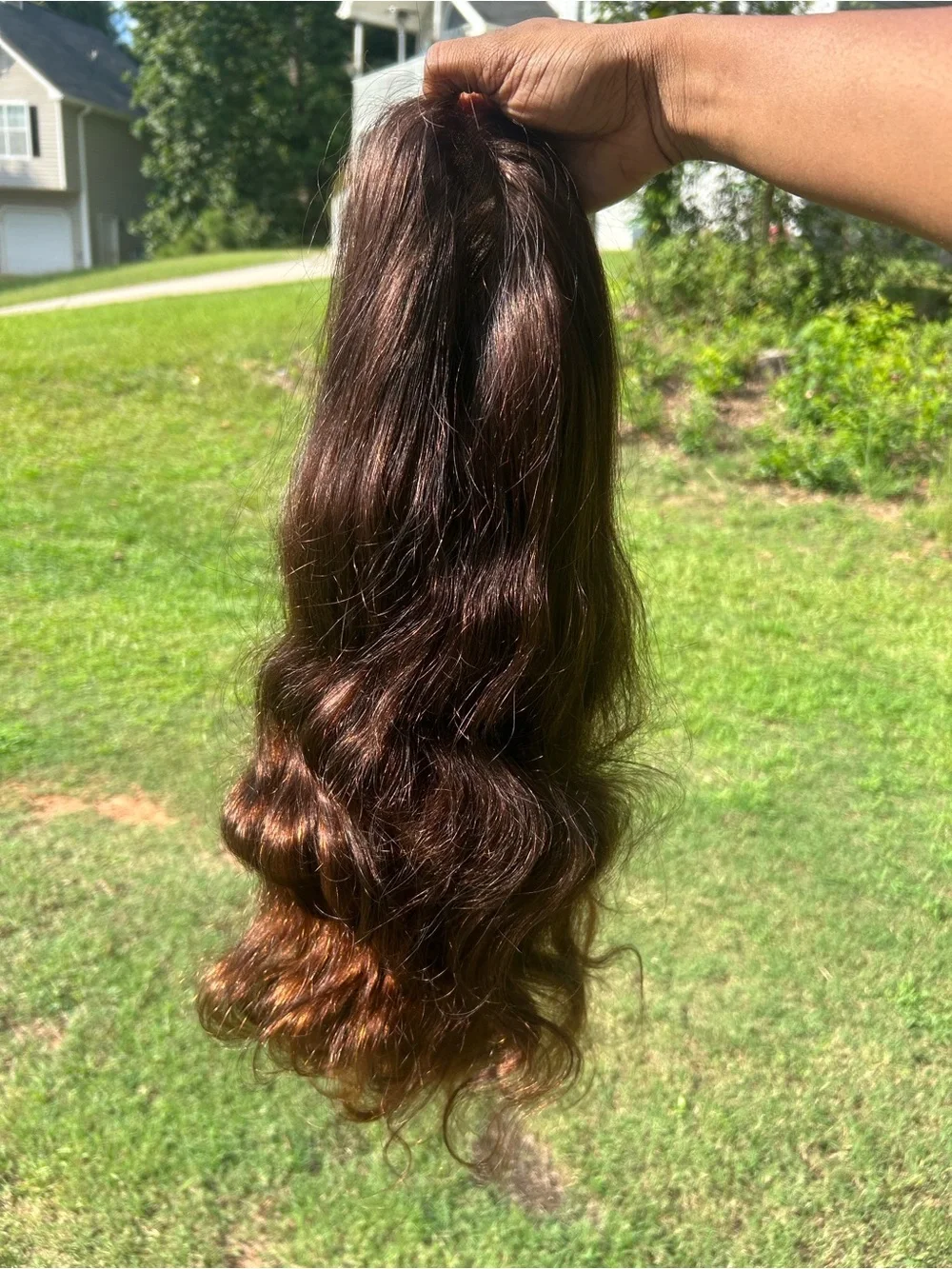 13x6 Highlight Ombre Body Wave Wig 20 Inch Dark Brown #2P430